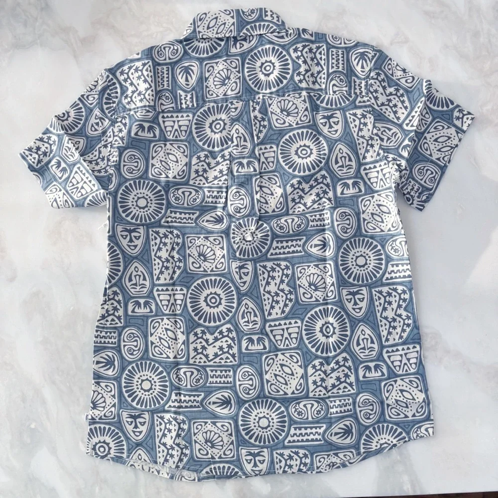 Katin Castaway Linen Blend Button Down Short Sleeve Shirt Men’s Size Medium